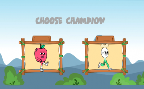 اسکرین شات بازی apple and onion running game 1