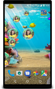 اسکرین شات برنامه Bubble photo live wallpaper with aquarium 1