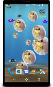 اسکرین شات برنامه Bubble photo live wallpaper with aquarium 3