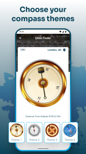 اسکرین شات برنامه Qibla Compass with Salah Time 3