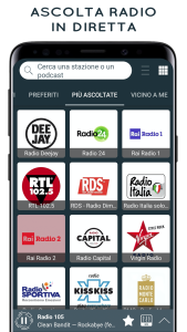 اسکرین شات 1 برنامه Radio Italiane - radio online