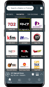 اسکرین شات برنامه Radio South Africa - FM Radio, Online Radio 2
