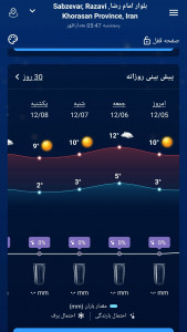 اسکرین شات برنامه آب و هوای دقیق 5