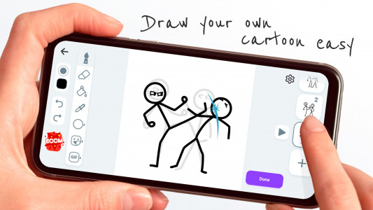 اسکرین شات بازی Stickman: draw animation maker 1