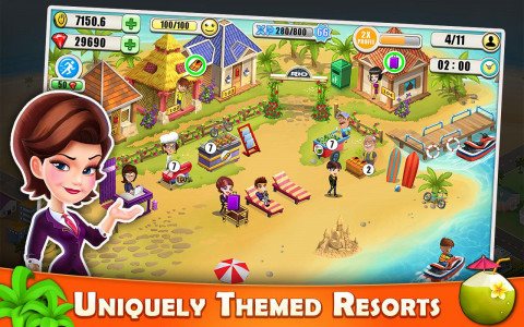 اسکرین شات 1 بازی Resort Tycoon-Hotel Simulation