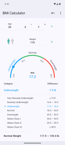 اسکرین شات برنامه BMI Calculator 3