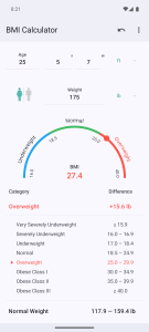 اسکرین شات برنامه BMI Calculator 2