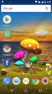 اسکرین شات برنامه 3D Mushroom-Sun Live Wallpaper 1