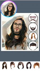 اسکرین شات برنامه تغییر چهره | ریش، سبیل، مو، عینک 2