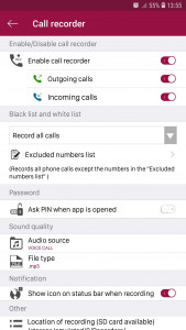 اسکرین شات برنامه call recorder 5