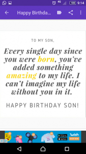 اسکرین شات برنامه Happy Birthday Son 4