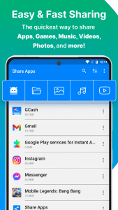 اسکرین شات برنامه Share Apps: APK Share & Backup 1