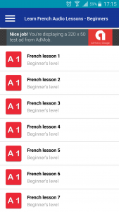 اسکرین شات برنامه Learn French for Beginners 2