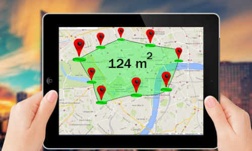 اسکرین شات برنامه Land Area Measurement - GPS Area Calculator App 4