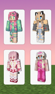 اسکرین شات 4 برنامه Cute Skins Girls for Minecraft