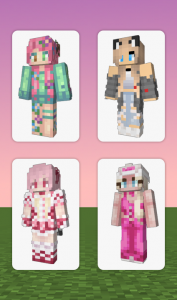 اسکرین شات برنامه Cute Skins Girls for Minecraft 4