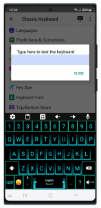 اسکرین شات برنامه Classic Big Keyboard 7