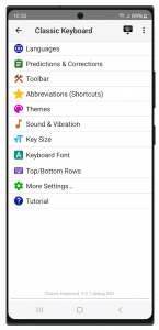 اسکرین شات 5 برنامه Classic Big Keyboard