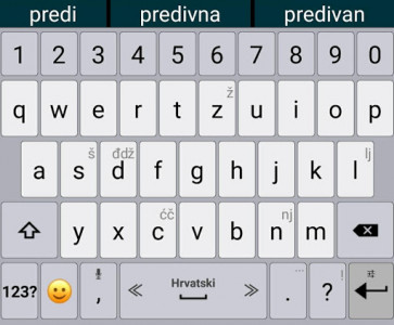 اسکرین شات برنامه Croatian/Hrvatski Language for AppsTech Keyboards 2