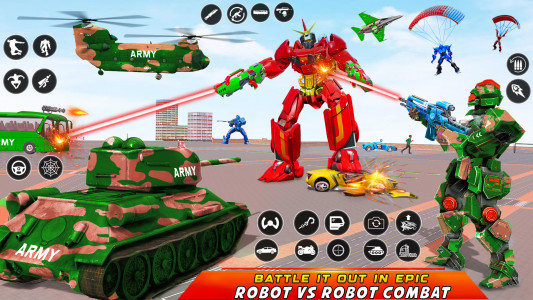 اسکرین شات برنامه Army Bus Robot Car Game 3d 4