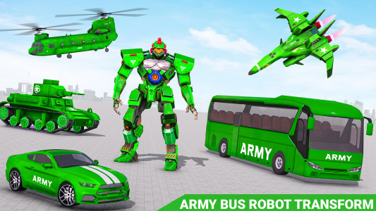 اسکرین شات برنامه Army Bus Robot Car Game 3d 8