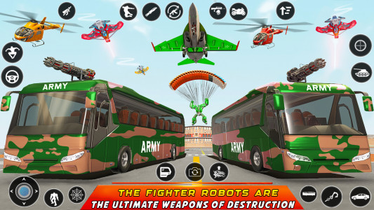اسکرین شات برنامه Army Bus Robot Car Game 3d 6