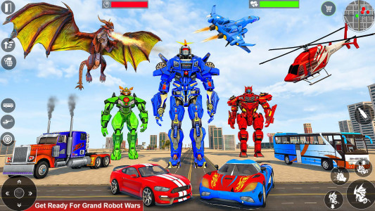 اسکرین شات 4 برنامه Dragon Robot Car Games 3d
