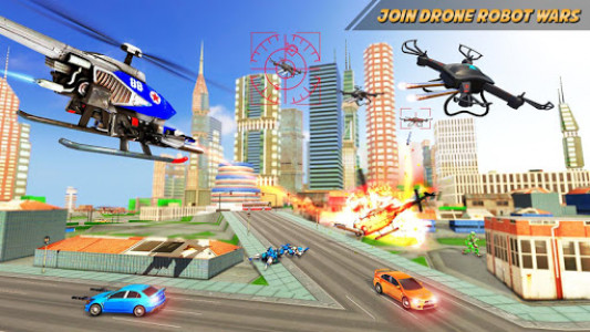 اسکرین شات برنامه Drone Robot Car Transform Robot Transforming games 2