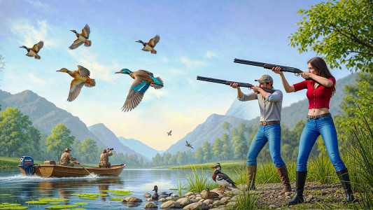اسکرین شات 1 برنامه Duck Hunting 3d - Fps Shooting