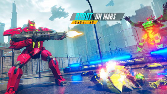 اسکرین شات برنامه Mars Battle: Bus Robot Game 3D 3