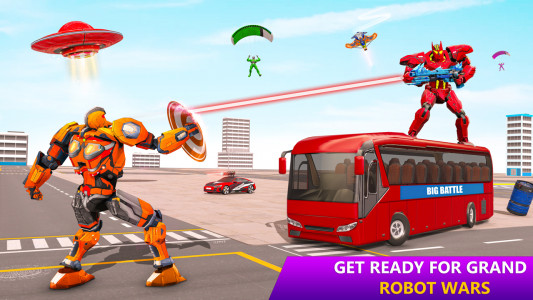 اسکرین شات برنامه Mars Battle: Bus Robot Game 3D 4