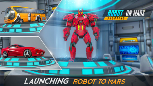 اسکرین شات برنامه Mars Battle: Bus Robot Game 3D 1