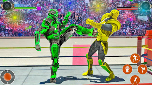 اسکرین شات برنامه Ninja Robot Fighting Games – Robot Ring Fighting 7