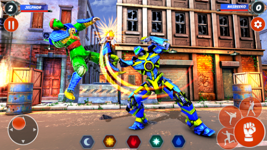 اسکرین شات برنامه Ninja Robot Fighting Games – Robot Ring Fighting 2