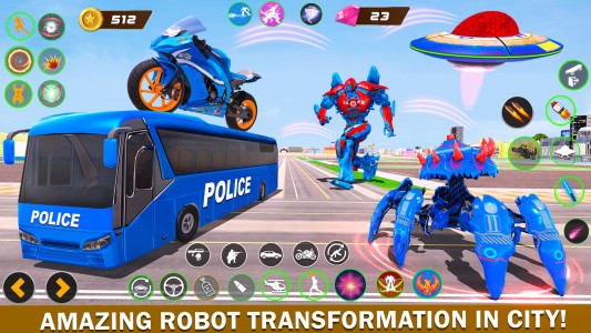 اسکرین شات برنامه Bus Robot Wars: Car Robot Game 3