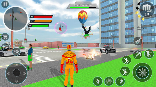 اسکرین شات 4 برنامه Police Robot Rope Hero Game 3d