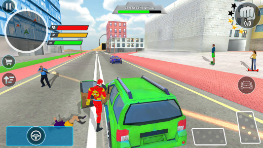 اسکرین شات 5 برنامه Police Robot Rope Hero Game 3d