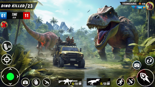 اسکرین شات برنامه Wild Dinosaur Hunting Games 3D 1