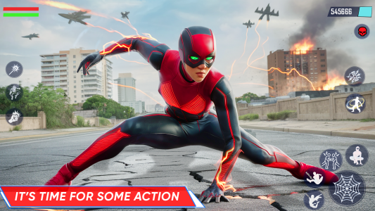 اسکرین شات 4 برنامه Cyber Rope Hero in Spider Game