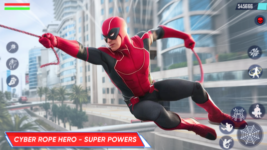 اسکرین شات 5 برنامه Cyber Rope Hero in Spider Game
