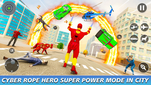 اسکرین شات برنامه Cyber Rope Hero in Spider Game 3