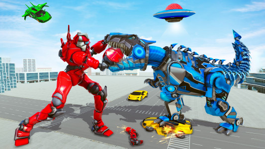 اسکرین شات برنامه Police Dino Robot Car Game 3d 5