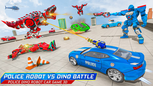 اسکرین شات برنامه Police Dino Robot Car Game 3d 2