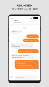اسکرین شات 3 برنامه Phoner 2nd Phone Number + Text