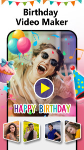 اسکرین شات 3 برنامه Birthday Video Maker with Song