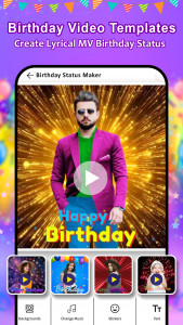 اسکرین شات برنامه Birthday Video Maker With Song 1