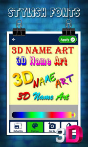 اسکرین شات برنامه 3D Name Art Photo Editor, Text art Focus n Filters 4