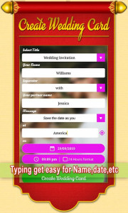 اسکرین شات 1 برنامه Wedding Invitation Card Maker