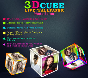اسکرین شات برنامه 3D Cube Live Wallpaper Editor 2