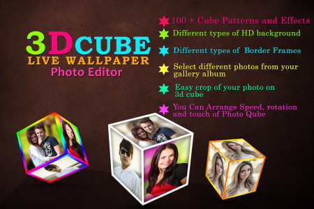 اسکرین شات برنامه 3D Cube Live Wallpaper Editor 1